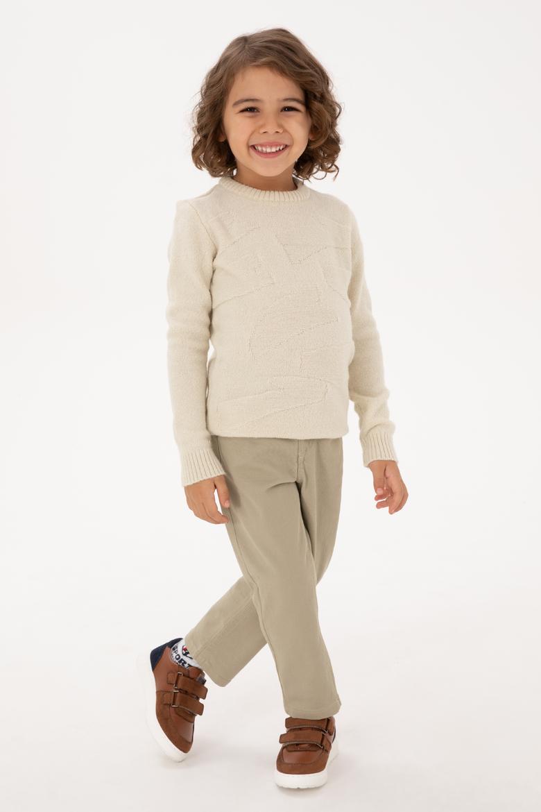 Erkek Çocuk Açık Haki Kanvas Pantolon - 50317183052