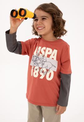 Erkek Çocuk Gül Kurusu Bisiklet Yaka Süprem Sweatshirt - 50316495031