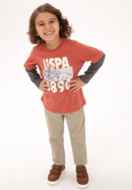 Erkek Çocuk Gül Kurusu Bisiklet Yaka Süprem Sweatshirt - 50316495031