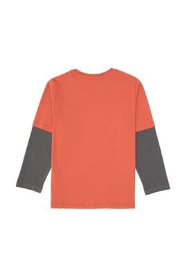 Erkek Çocuk Gül Kurusu Bisiklet Yaka Süprem Sweatshirt - 50316495031