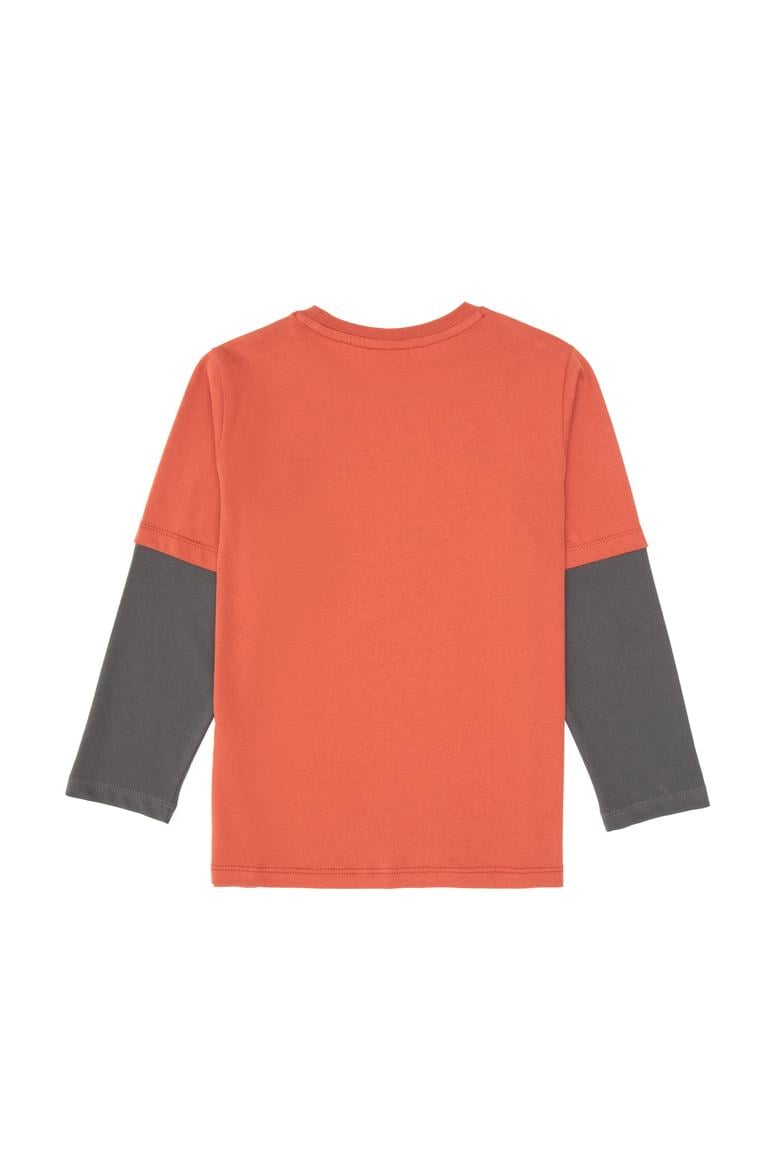 Erkek Çocuk Gül Kurusu Bisiklet Yaka Süprem Sweatshirt - 50316495031