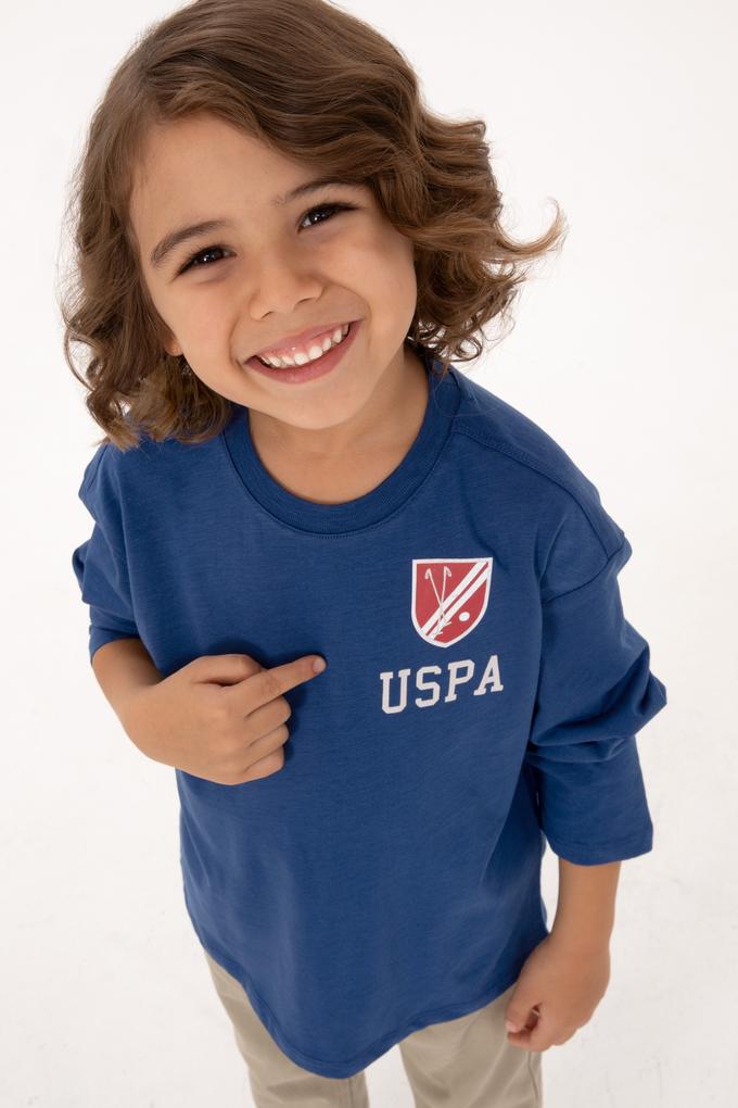 Erkek Çocuk İndigo Bisiklet Yaka Süprem Sweatshirt