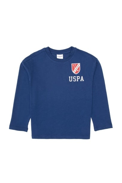 Erkek Çocuk İndigo Bisiklet Yaka Süprem Sweatshirt