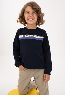 Erkek Çocuk Lacivert Basic Bisiklet Yaka Sweatshirt - 50313994017