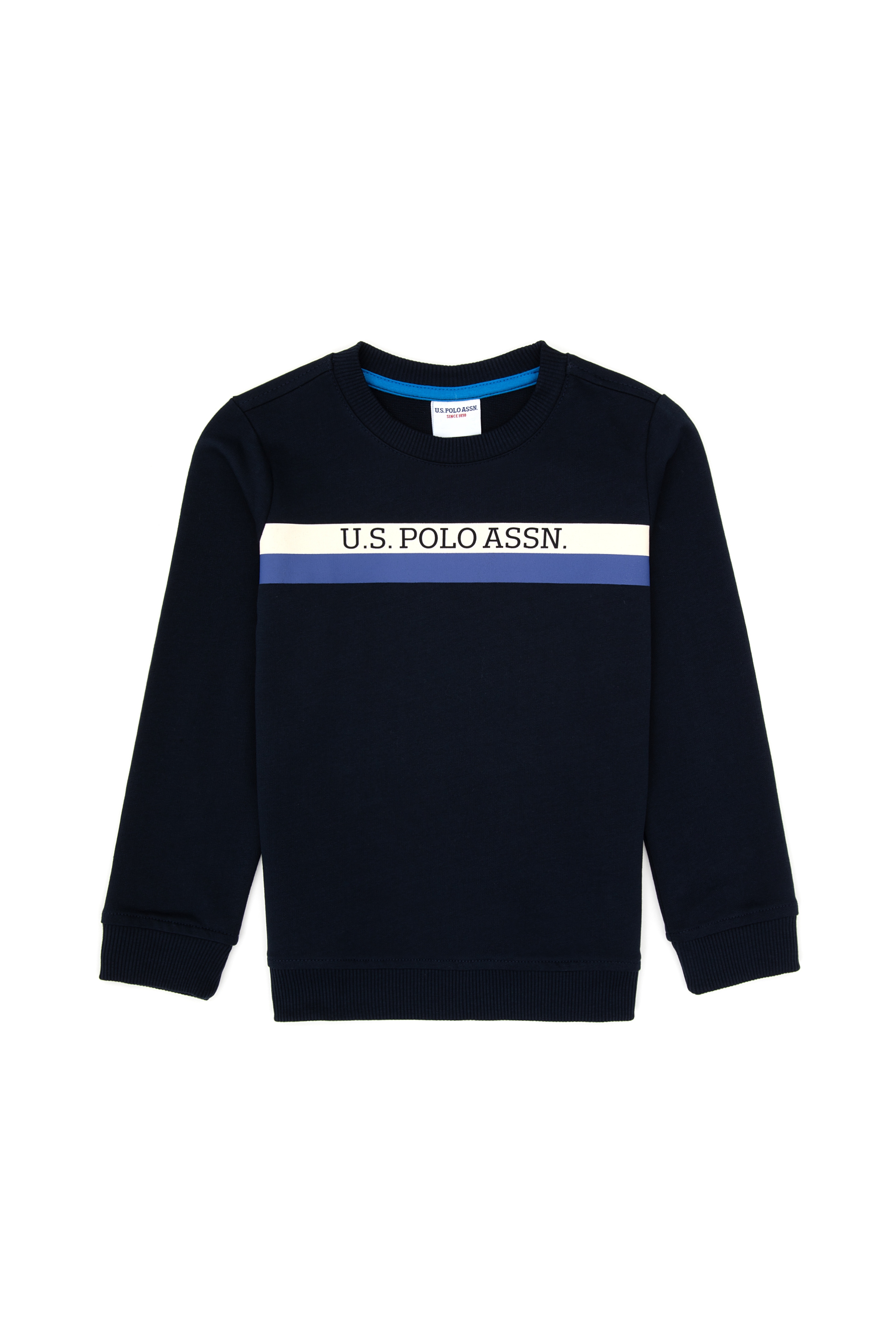 Erkek Çocuk Lacivert Basic Bisiklet Yaka Sweatshirt - Image 3