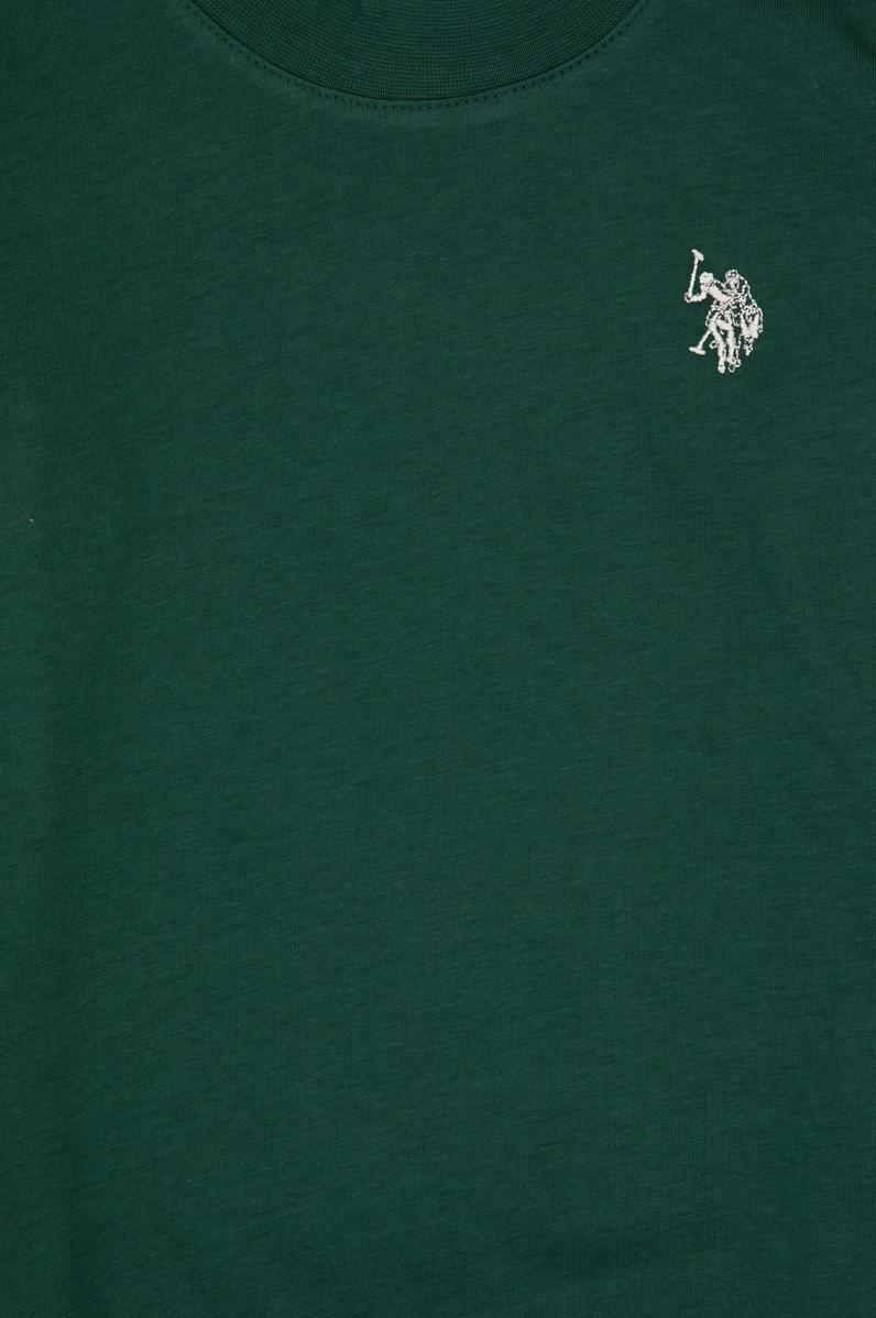 Erkek Çocuk Koyu Yeşil Basic Bisiklet Yaka Sweatshirt