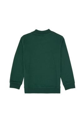 Erkek Çocuk Koyu Yeşil Basic Bisiklet Yaka Sweatshirt - 50314971017