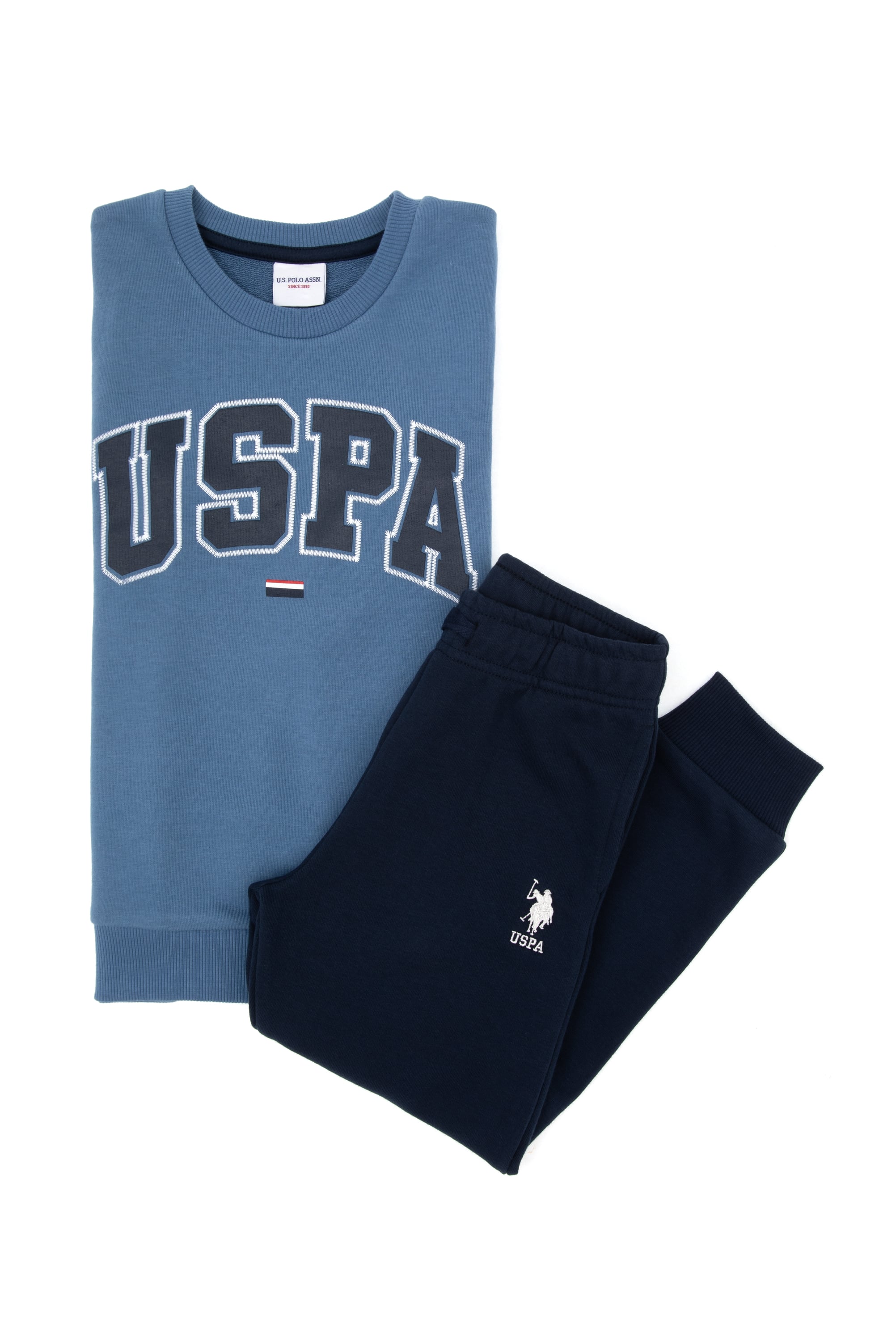 ست لباس ورزشی آبی استاندارد فیت پسرانه یو اس پولو | U.S. Polo Assn. - تصویر 4