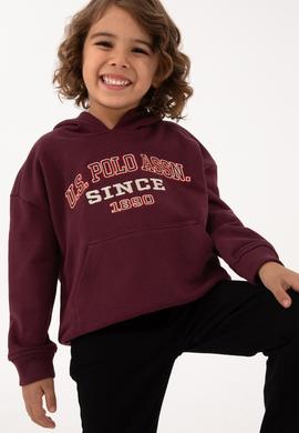 Erkek Çocuk Bordo Kapüşonlu Sweatshirt - 50313842043