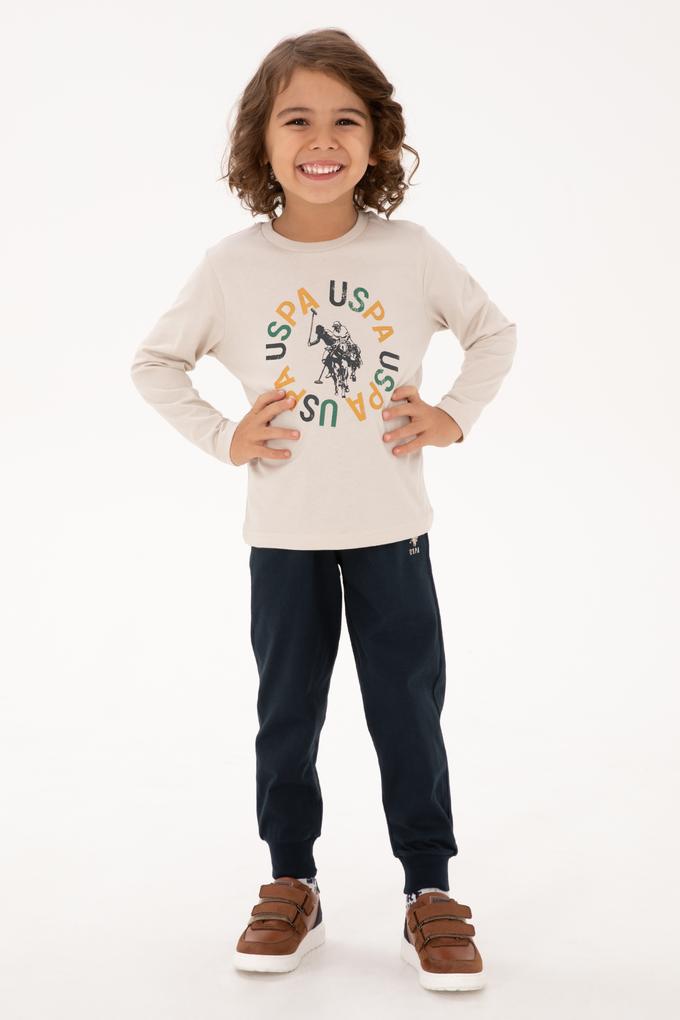 Erkek Çocuk Bej Eşofman Takımı