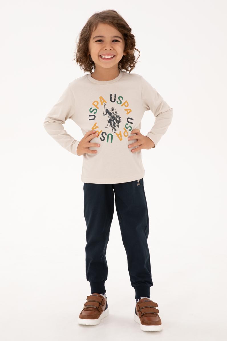 Erkek Çocuk Bej Eşofman Takımı