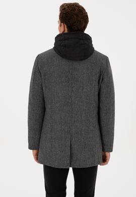 Erkek Gri Kaşe Kaban - 50310341017