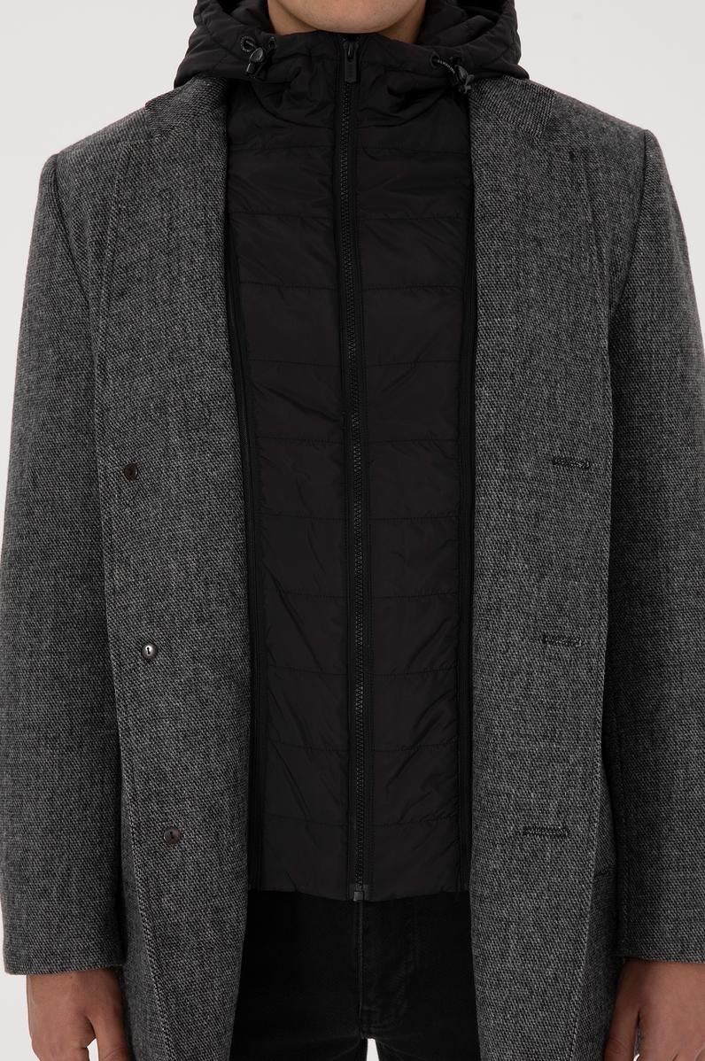 Erkek Gri Kaşe Kaban