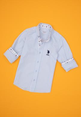 Erkek Çocuk Açık Mavi Uzun Kollu Gömlek - 50316701003