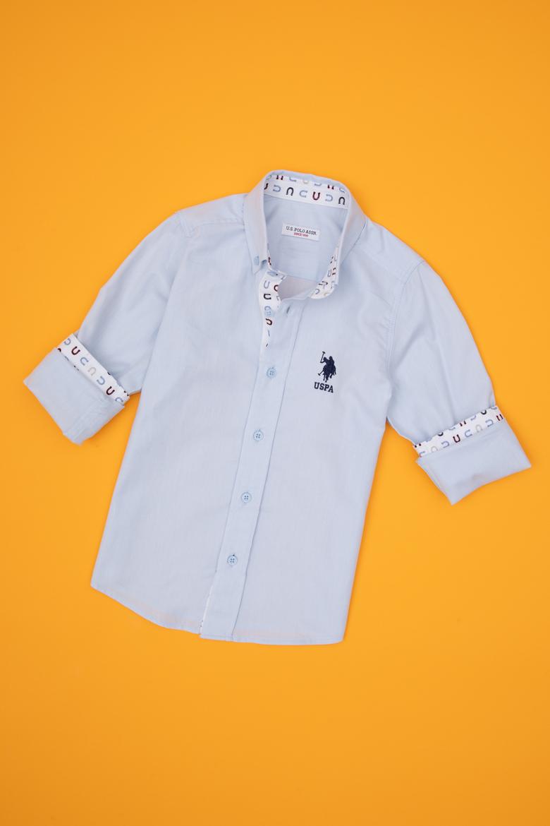 Erkek Çocuk Açık Mavi Uzun Kollu Gömlek - 50316701003