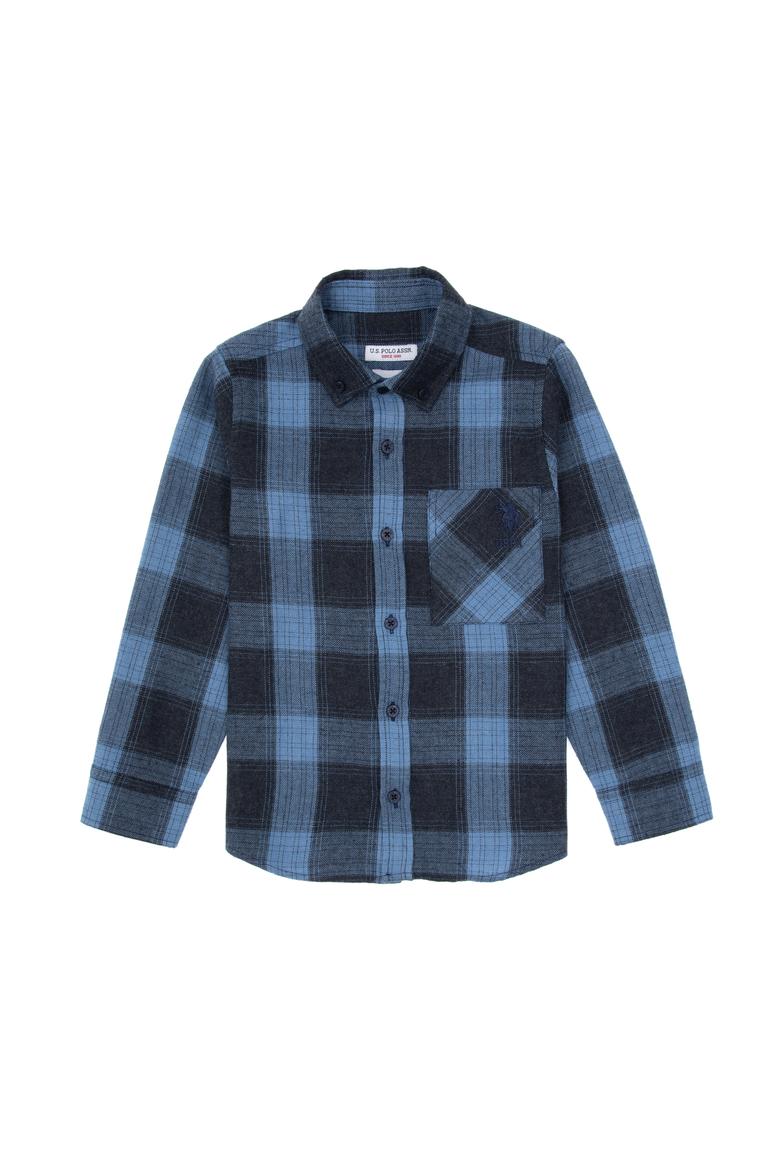 Erkek Çocuk Açık Mavi Uzun Kollu Gömlek - 50316669002