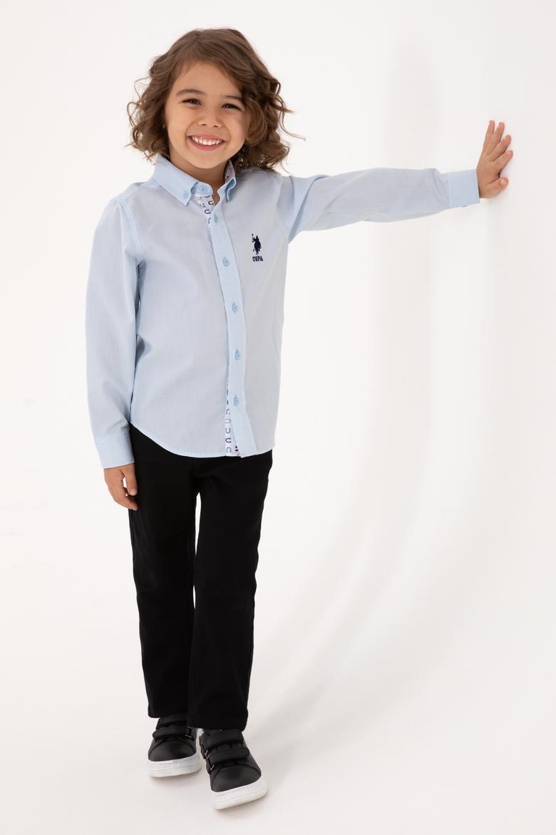 Erkek Çocuk Açık Mavi Uzun Kollu Gömlek - 50316701003