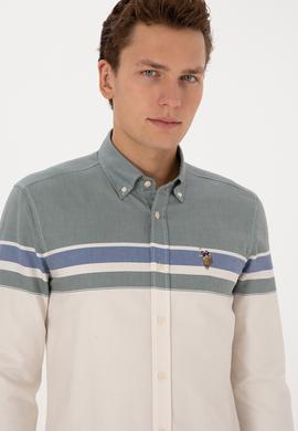 Erkek Koyu Yeşil Uzun Kollu Gömlek - 50308483014