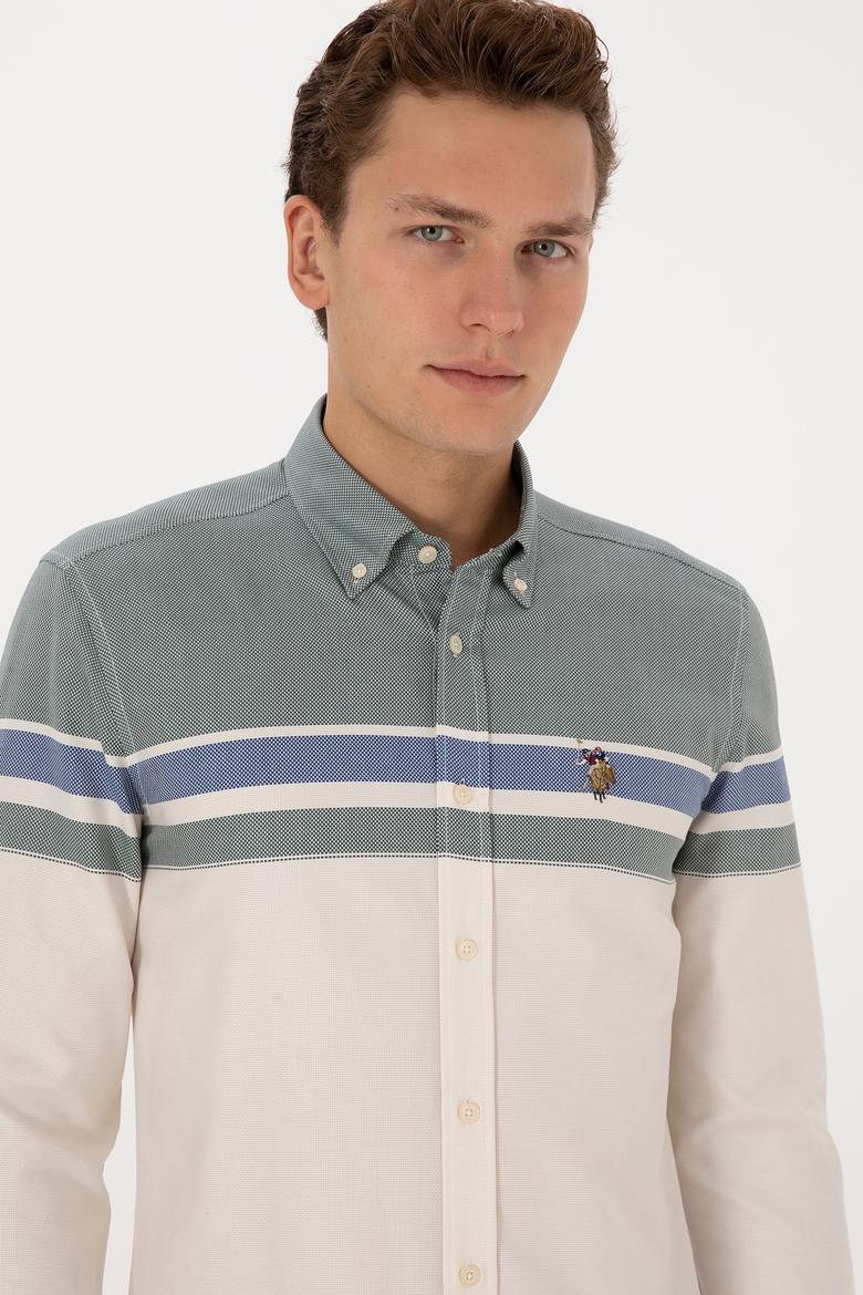 Erkek Koyu Yeşil Uzun Kollu Gömlek - 50308483014