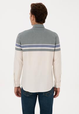 Erkek Koyu Yeşil Uzun Kollu Gömlek - 50308483014