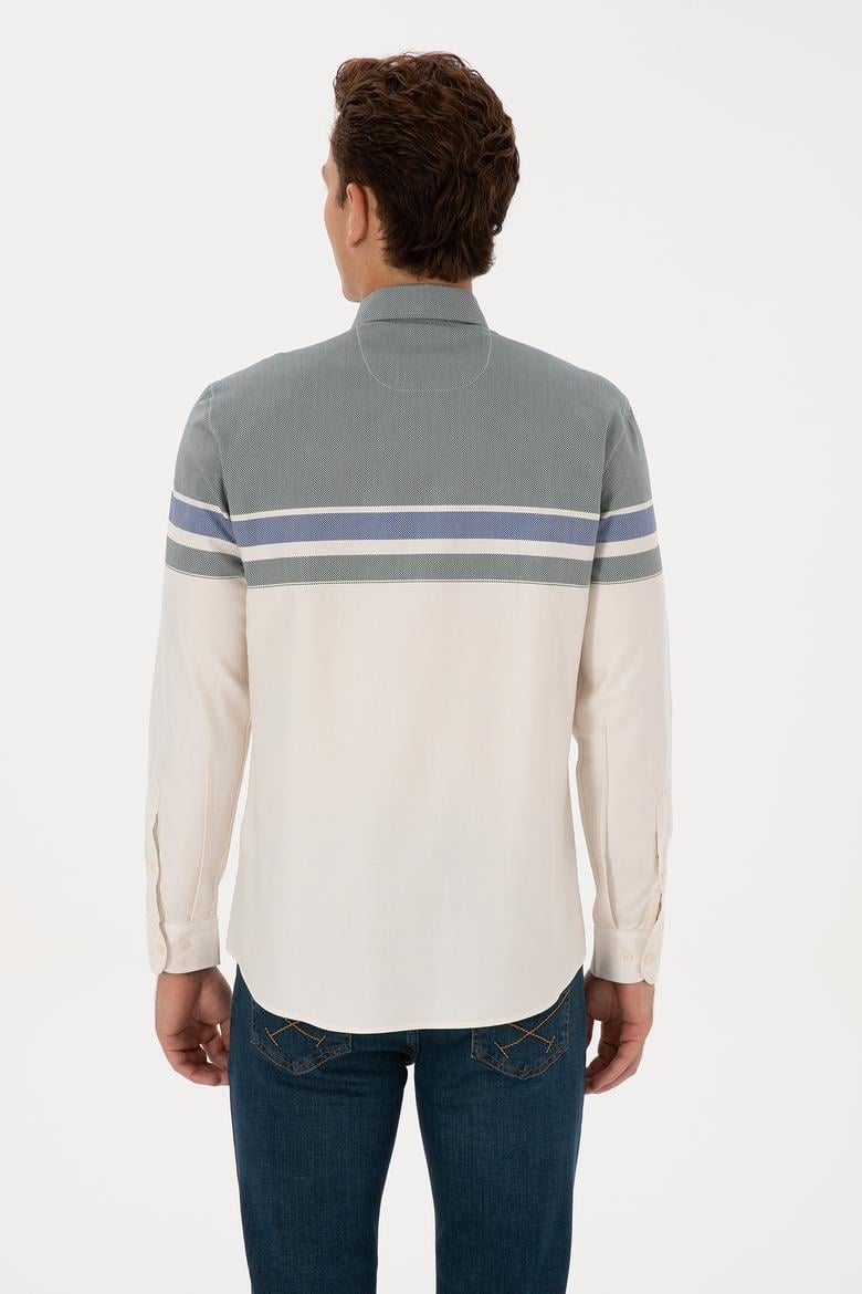 Erkek Koyu Yeşil Uzun Kollu Gömlek - 50308483014