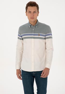 Erkek Koyu Yeşil Uzun Kollu Gömlek - 50308483014