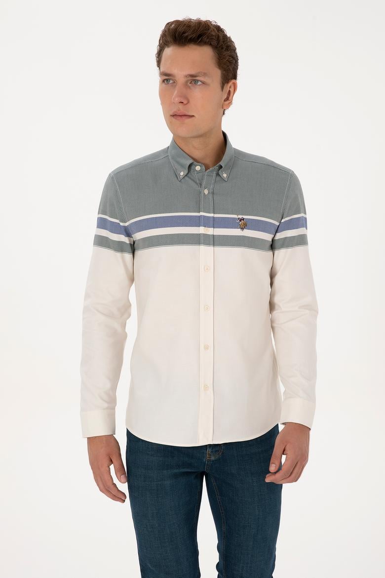 Erkek Koyu Yeşil Uzun Kollu Gömlek - 50308483014