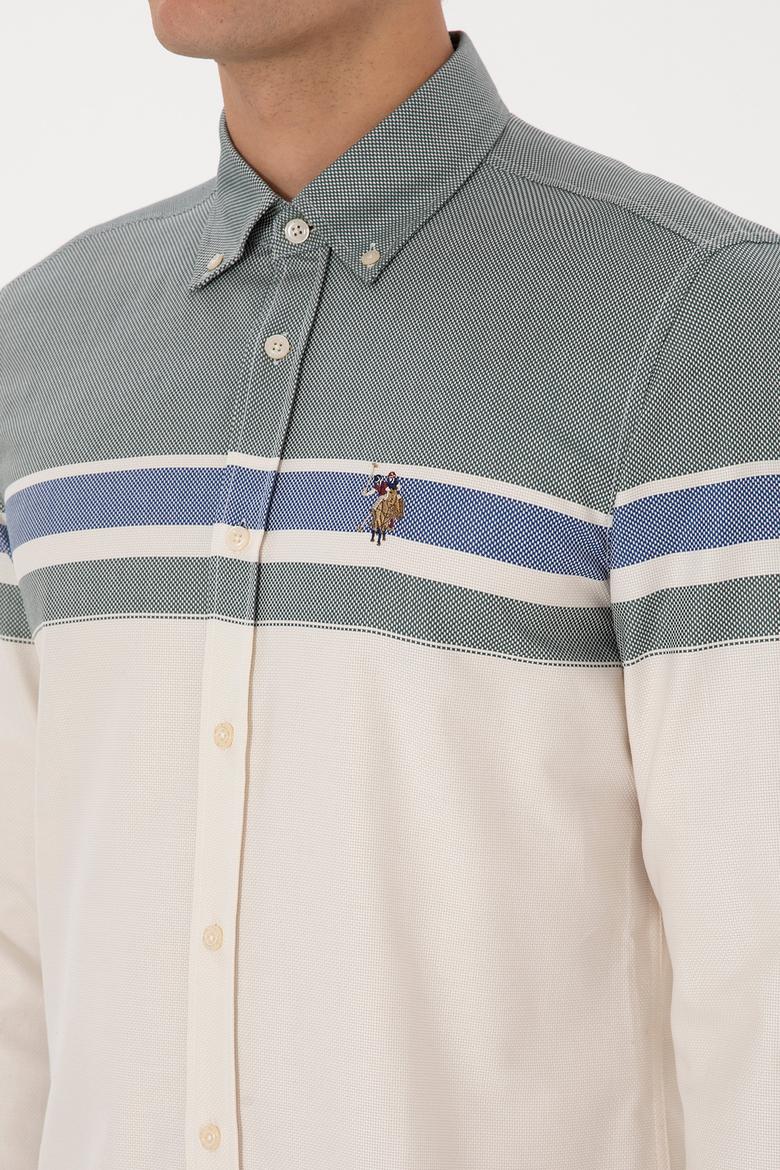 Erkek Koyu Yeşil Uzun Kollu Gömlek - 50308483014