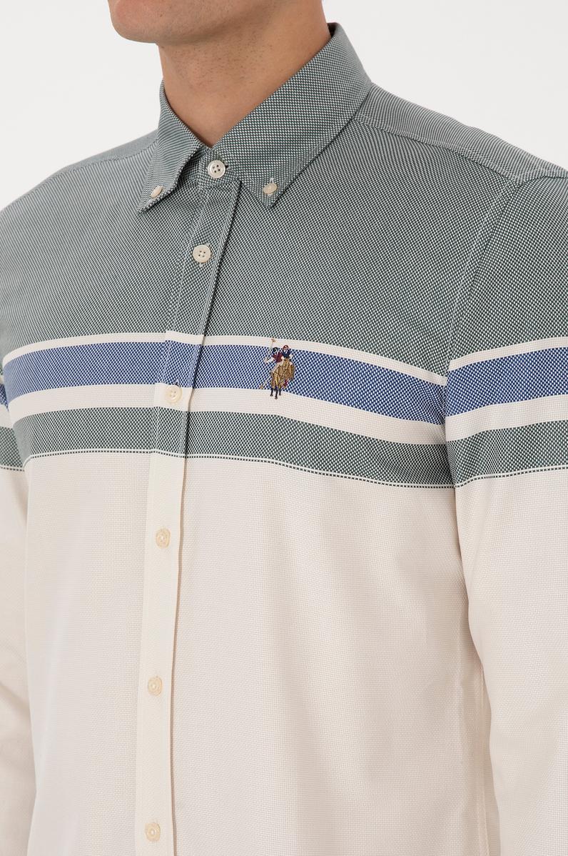 Erkek Koyu Yeşil Uzun Kollu Gömlek