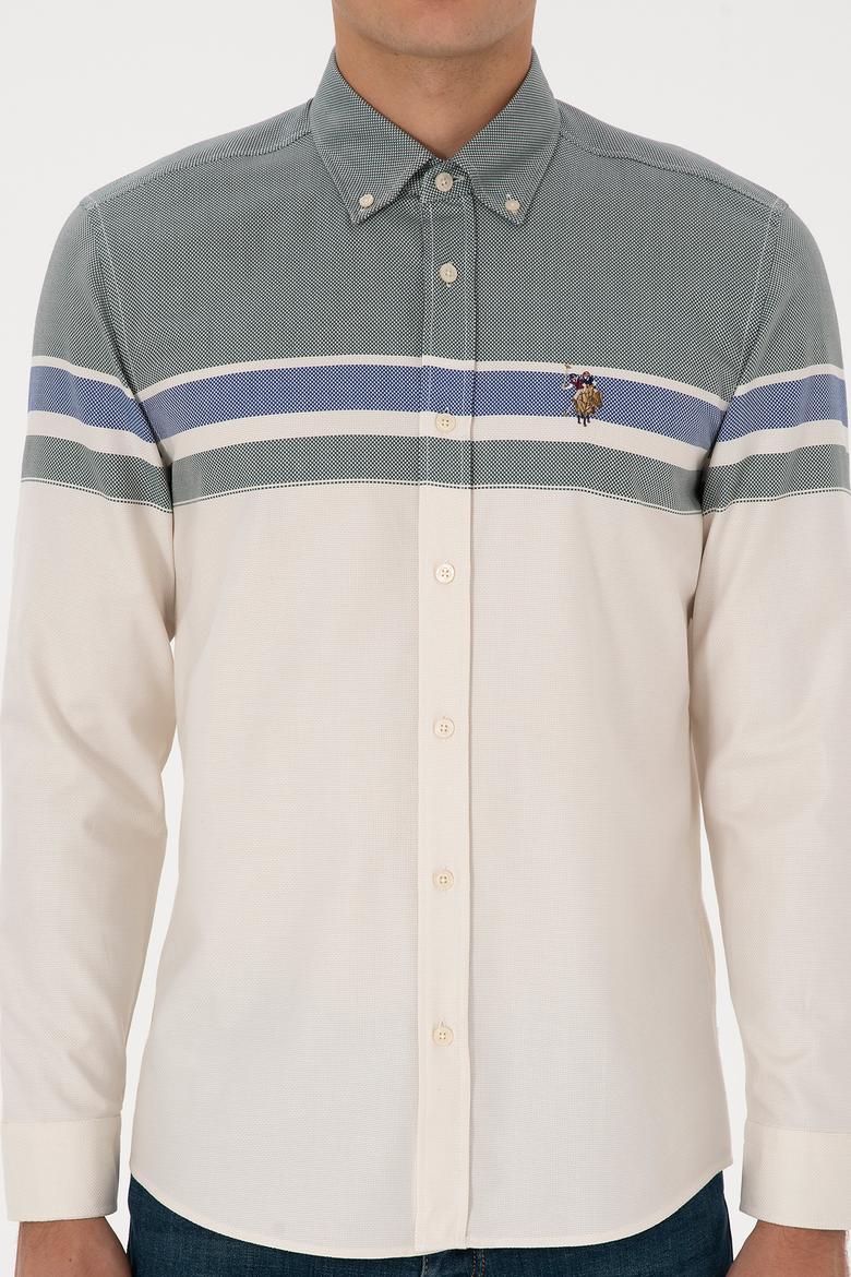 Erkek Koyu Yeşil Uzun Kollu Gömlek - 50308483014