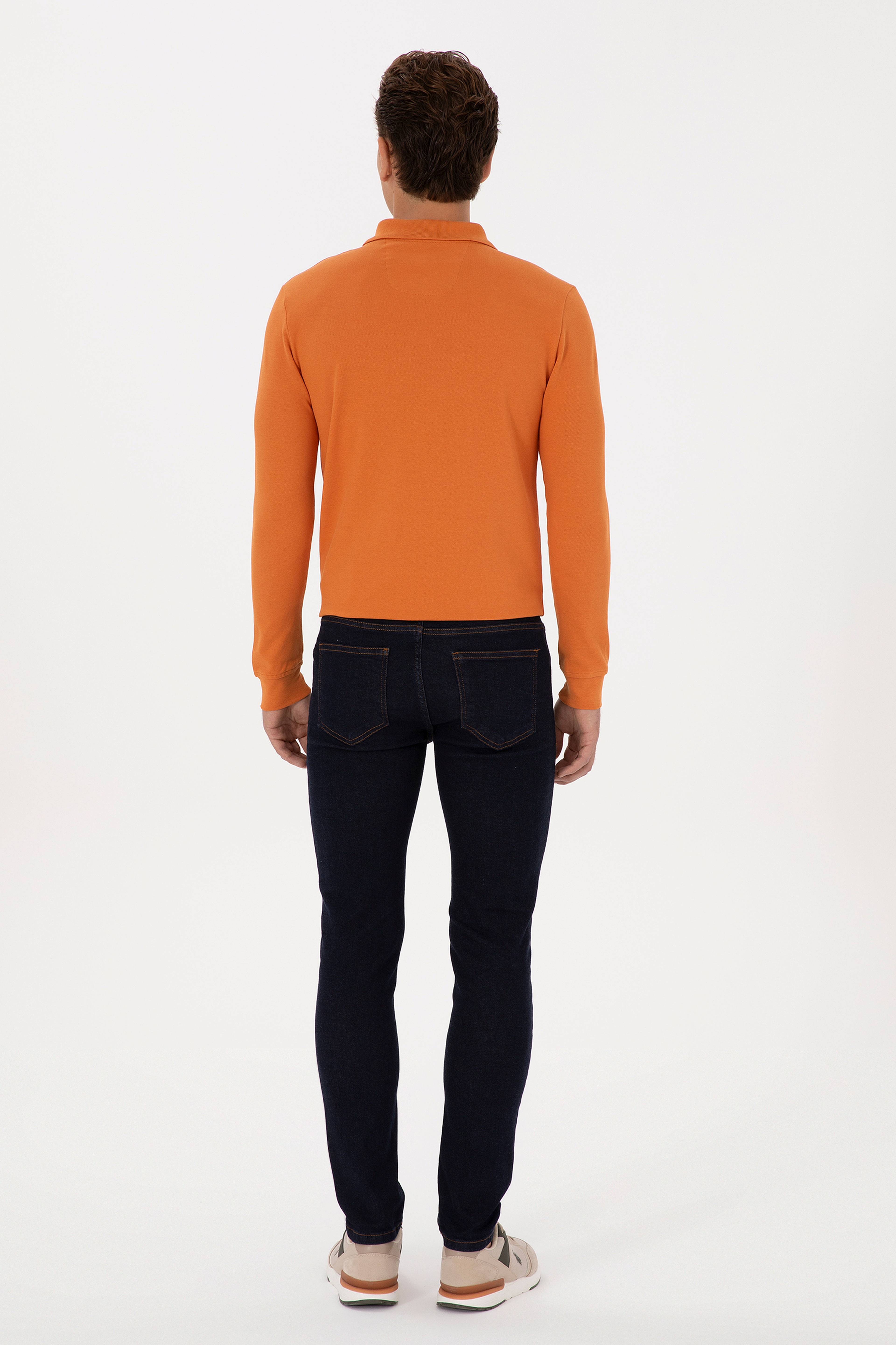 Erkek Koyu Mavi Real Slim Fit Jean Pantolon