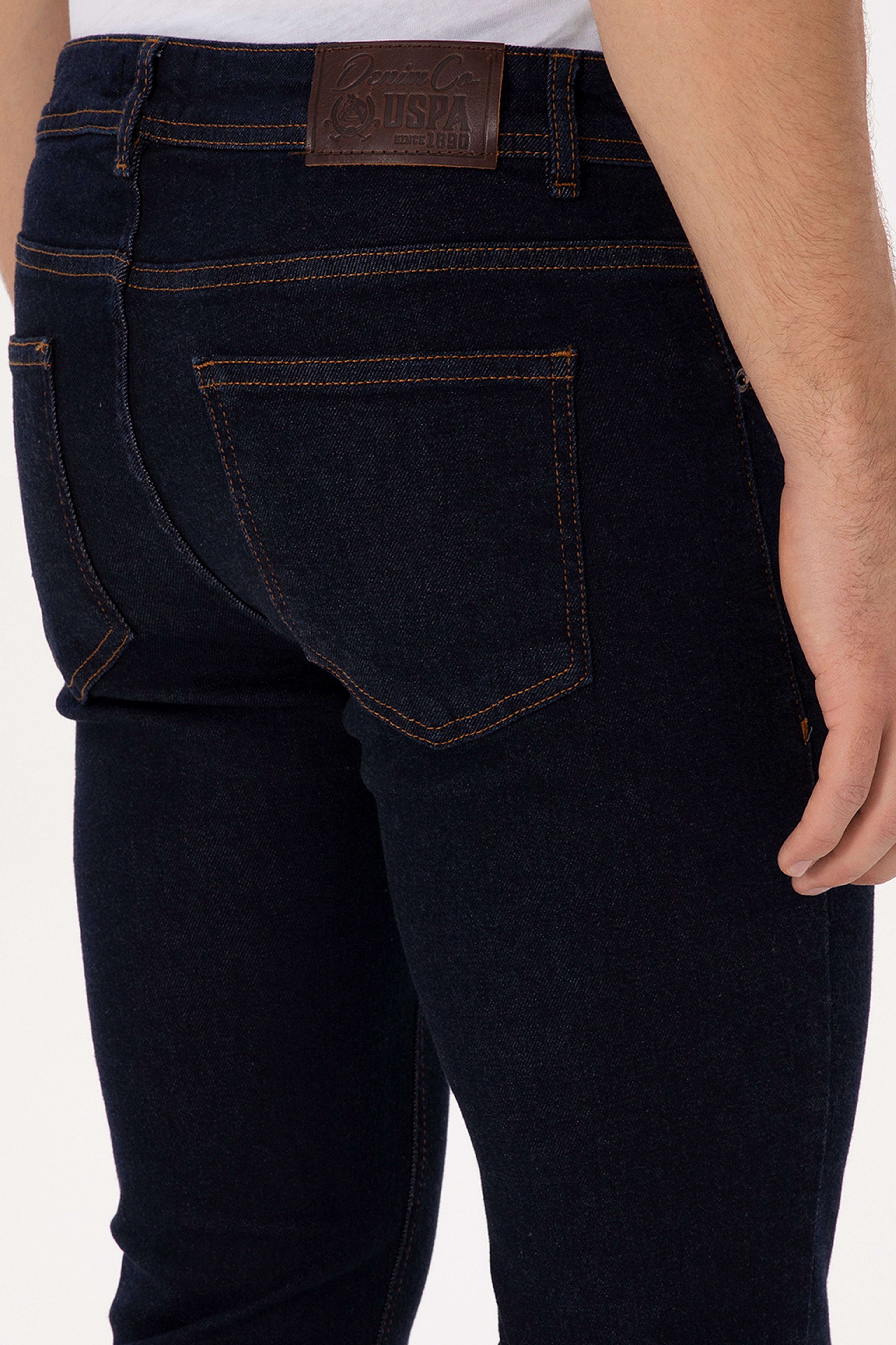 Erkek Koyu Mavi Real Slim Fit Jean Pantolon - Image 6