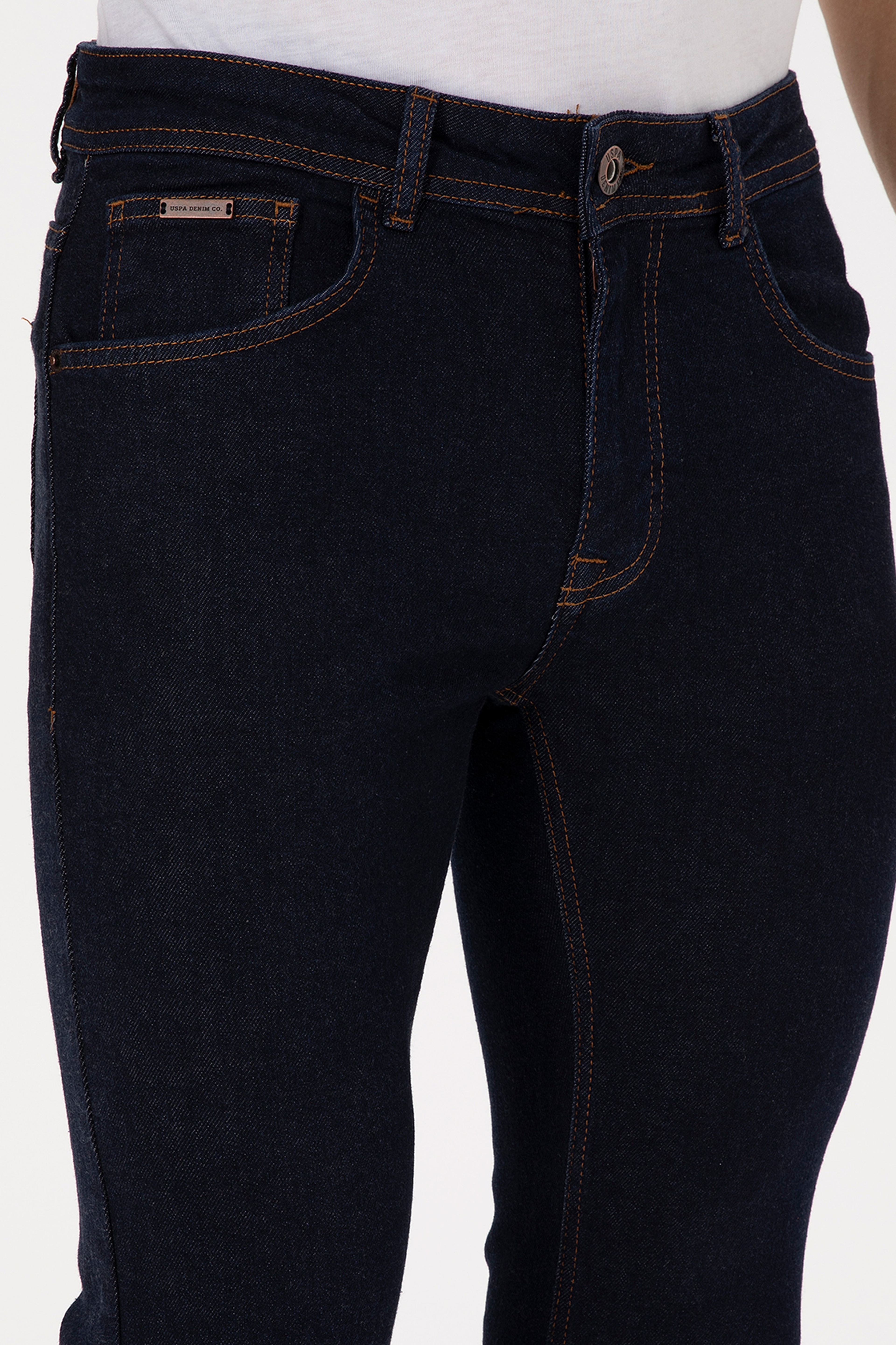 Erkek Koyu Mavi Real Slim Fit Jean Pantolon - Image 5