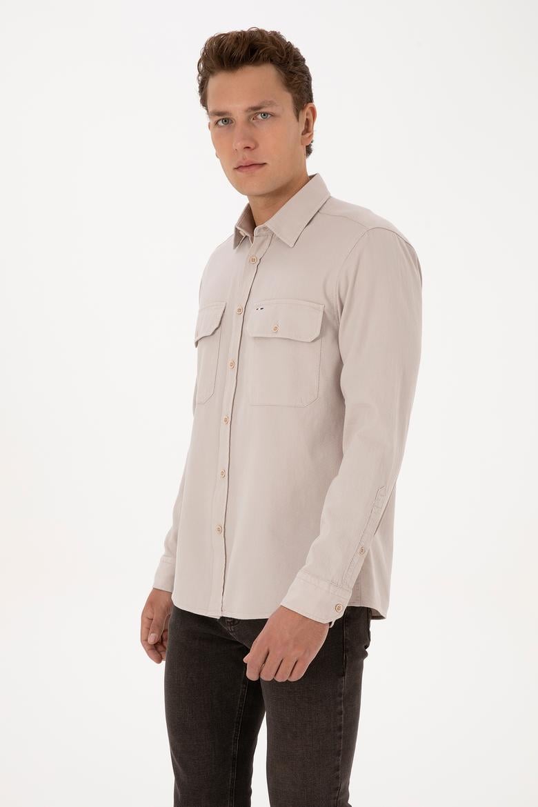 Erkek Taş Uzun Kollu Gömlek - 50308275005