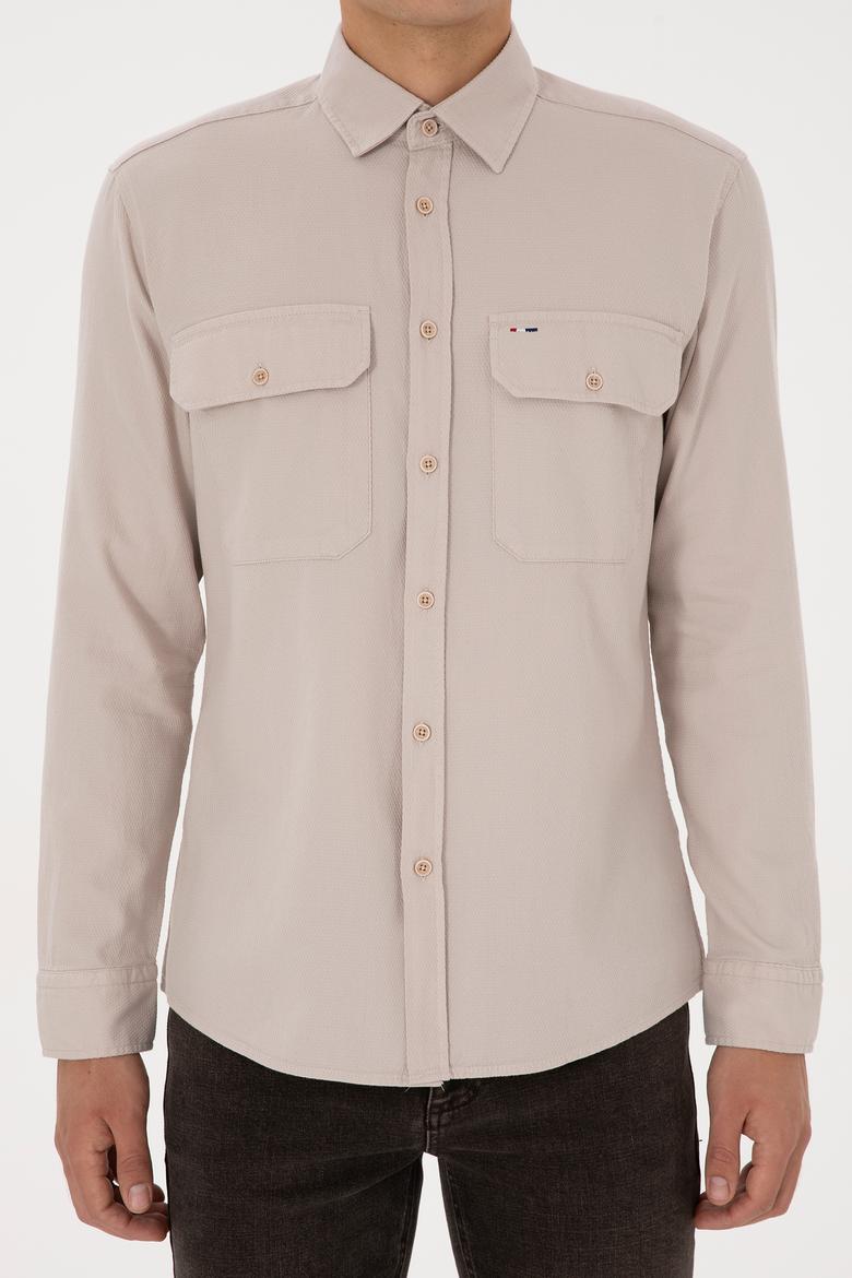 Erkek Taş Uzun Kollu Gömlek - 50308275005