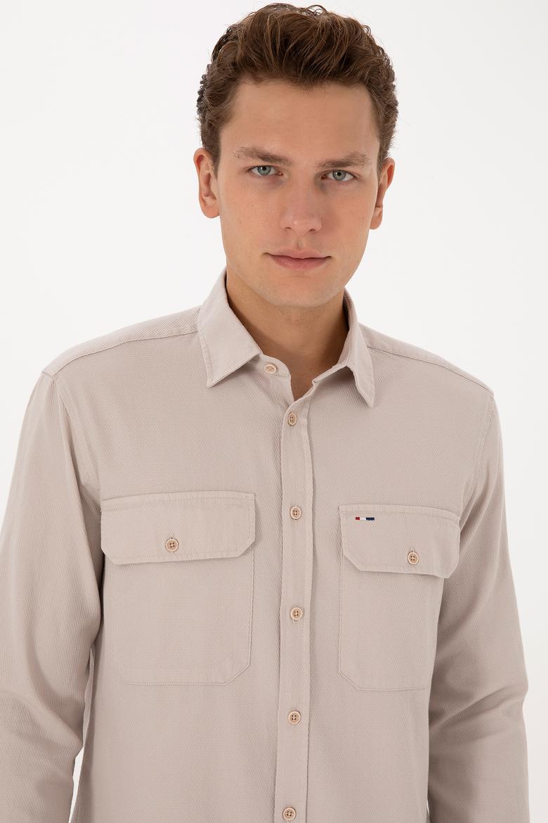 Erkek Taş Uzun Kollu Gömlek - 50308275005