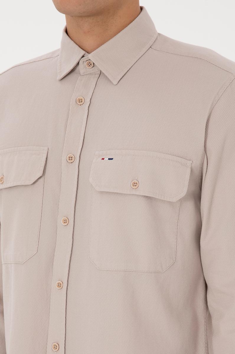 Erkek Taş Uzun Kollu Gömlek