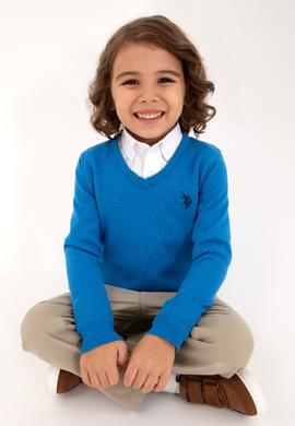 Erkek Çocuk Kobalt Mavi Basic Kazak - 50315611060