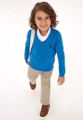 Erkek Çocuk Kobalt Mavi Basic Kazak - 50315611060