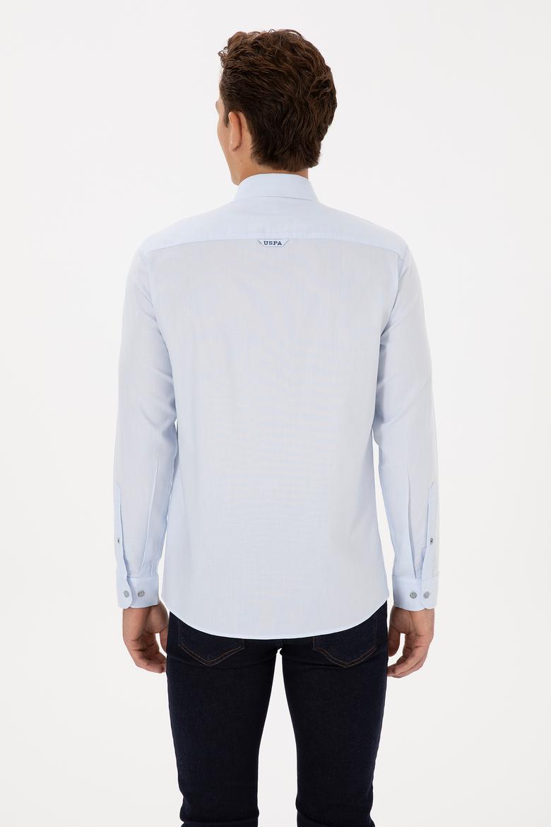 Erkek Açık Mavi Uzun Kollu Basic Gömlek - 50307659017