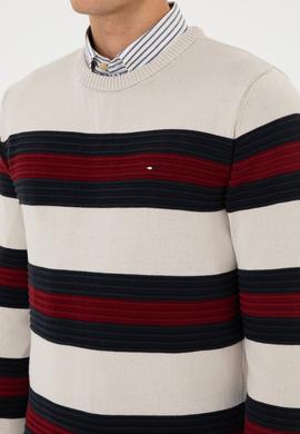 Erkek Regular Fit Bisiklet Yaka Taş Melanj Kazak - 50308263017