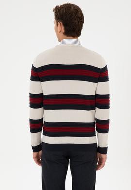 Erkek Regular Fit Bisiklet Yaka Taş Melanj Kazak - 50308263017