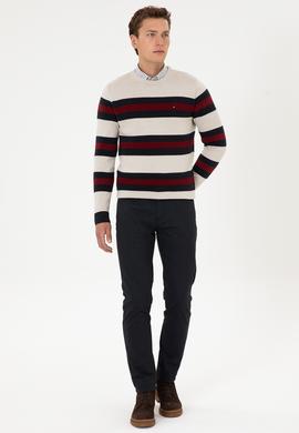 Erkek Regular Fit Bisiklet Yaka Taş Melanj Kazak - 50308263017