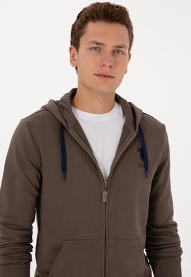 Erkek Vizon Örme Hırka - 50307765096