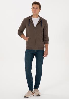 Erkek Vizon Örme Hırka - 50307765096