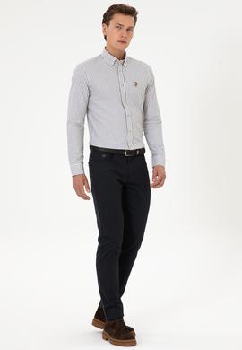 Erkek Lacivert Slim Fit Kanvas / Chino Pantolon - 50311608205