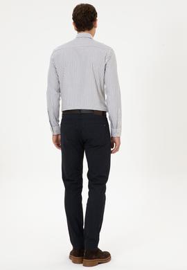 Erkek Lacivert Slim Fit Kanvas / Chino Pantolon - 50311608205