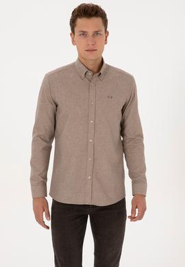 Erkek Camel Uzun Kollu Gömlek - 50315613013