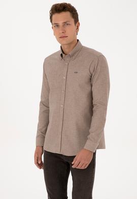 Erkek Camel Uzun Kollu Gömlek - 50315613013