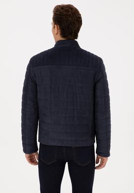 Erkek Lacivert Deri Ceket - 50317296014